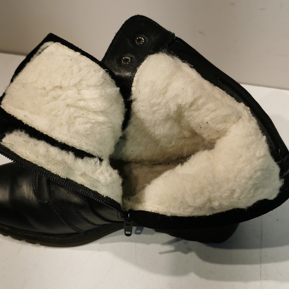 ANFIBIO Women's Brown Leather Lace up Zipper on the side Boots - Picture 9 of 10